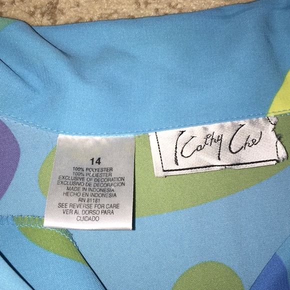 Kathy Che blue polka blouse - Picture 2 of 5